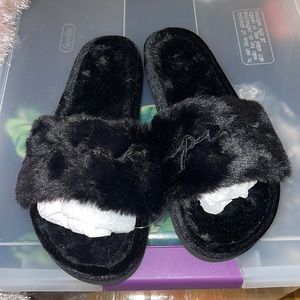Brand New Black House Slippers Size 8